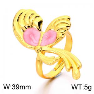 Stainless Steel Gold-plating Ring - KR115897-SP