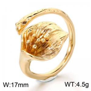 Stainless Steel Gold-plating Ring - KR115902-SP
