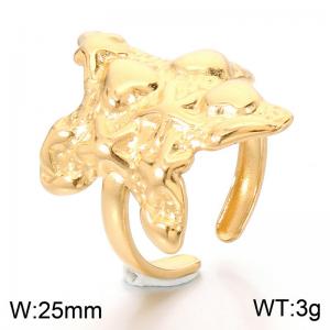 Stainless Steel Gold-plating Ring - KR115905-SP