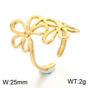Stainless Steel Gold-plating Ring - KR115911-SP