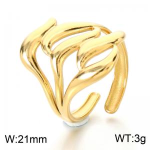 Stainless Steel Gold-plating Ring - KR115912-SP
