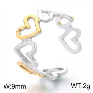 Stainless Steel Gold-plating Ring - KR115914-SP