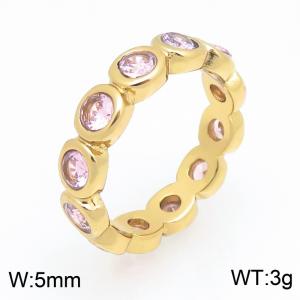 Stainless Steel Stone&Crystal Ring - KR115944-SP