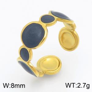 Stainless Steel Gold-plating Ring - KR116221-SP