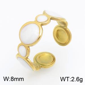 Stainless Steel Gold-plating Ring - KR116222-SP