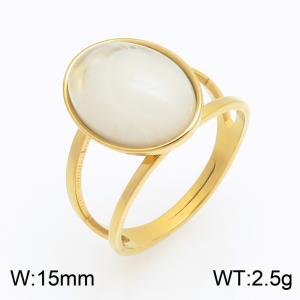 Stainless Steel Gold-plating Ring - KR116225-SP