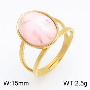 Stainless Steel Gold-plating Ring - KR116226-SP