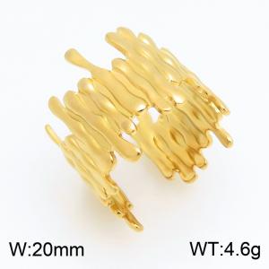 Stainless Steel Gold-plating Ring - KR116229-SP