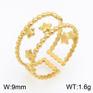 Stainless Steel Gold-plating Ring - KR116230-SP