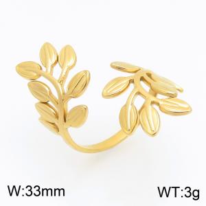 Stainless Steel Gold-plating Ring - KR116232-SP