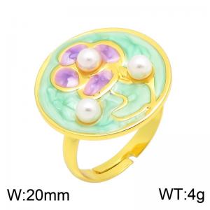 Stainless Steel Gold-plating Ring - KR116268-SP