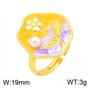 Stainless Steel Gold-plating Ring - KR116279-SP