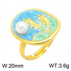 Stainless Steel Gold-plating Ring - KR116280-SP