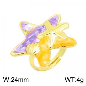 Stainless Steel Gold-plating Ring - KR116283-SP