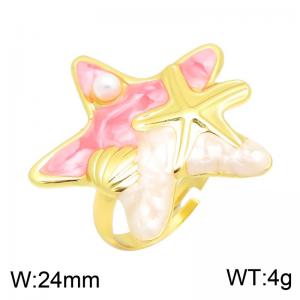 Stainless Steel Gold-plating Ring - KR116287-SP