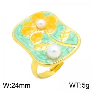 Stainless Steel Gold-plating Ring - KR116289-SP