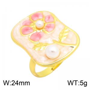 Stainless Steel Gold-plating Ring - KR116292-SP
