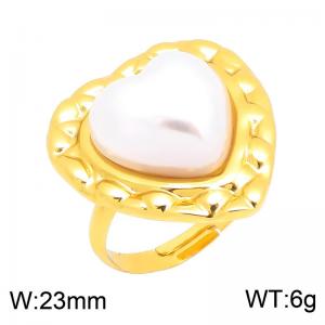 Stainless Steel Gold-plating Ring - KR116296-SP