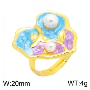 Stainless Steel Gold-plating Ring - KR116306-SP