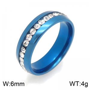 Stainless Steel Stone&Crystal Ring - KR116319-TSC