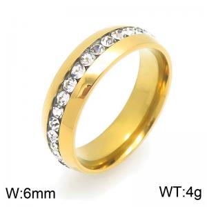 Stainless Steel Stone&Crystal Ring - KR116320-TSC