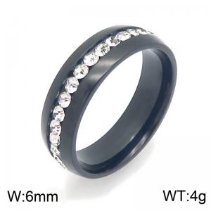 Stainless Steel Stone&Crystal Ring - KR116321-TSC