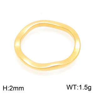 Stainless Steel Gold-plating Ring - KR116330-TSC