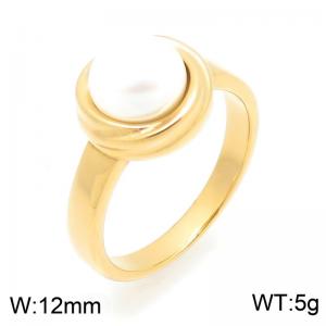 Stainless Steel Gold-plating Ring - KR116334-TSC