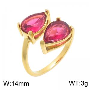 Stainless Steel Gold-plating Ring - KR116400-SP