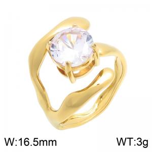 Stainless Steel Gold-plating Ring - KR116402-SP