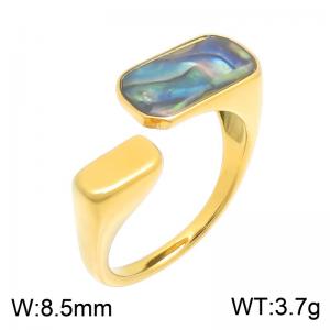 Stainless Steel Gold-plating Ring - KR116406-SP