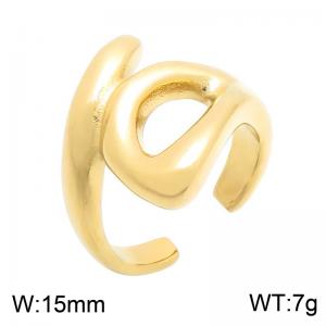 Stainless Steel Gold-plating Ring - KR116412-SP