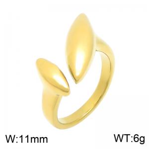 Stainless Steel Gold-plating Ring - KR116413-SP