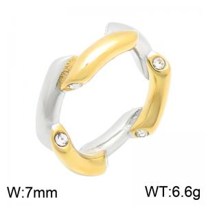 Stainless Steel Gold-plating Ring - KR116415-SP