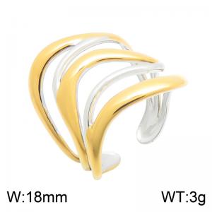 Stainless Steel Gold-plating Ring - KR116416-SP