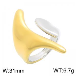 Stainless Steel Gold-plating Ring - KR116418-SP