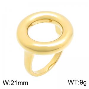 Stainless Steel Gold-plating Ring - KR116419-SP