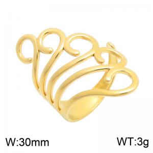 Stainless Steel Gold-plating Ring - KR116420-SP