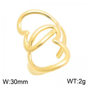 Stainless Steel Gold-plating Ring - KR116423-SP