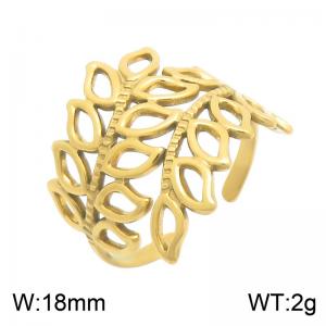 Stainless Steel Gold-plating Ring - KR116424-SP