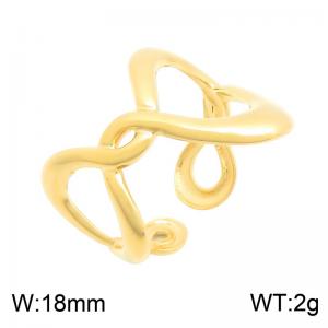 Stainless Steel Gold-plating Ring - KR116425-SP