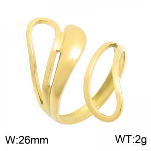 Stainless Steel Gold-plating Ring - KR116429-SP