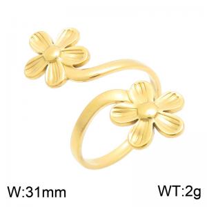 Stainless Steel Gold-plating Ring - KR116430-SP