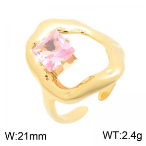 Stainless Steel Gold-plating Ring - KR116432-SP