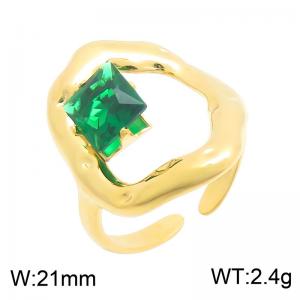Stainless Steel Gold-plating Ring - KR116433-SP