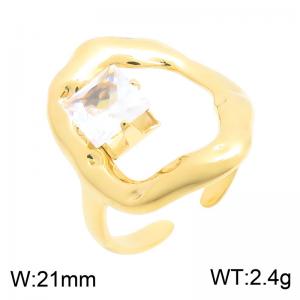 Stainless Steel Gold-plating Ring - KR116434-SP