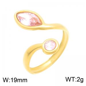 Stainless Steel Gold-plating Ring - KR116437-SP