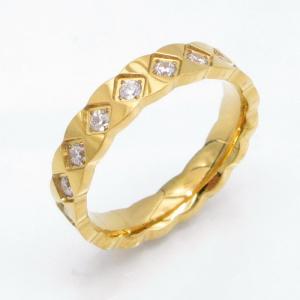 Stainless Steel Stone&Crystal Ring - KR116454-YH