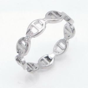 Stainless Steel Stone&Crystal Ring - KR116455-YH