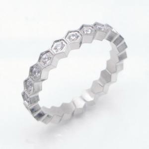 Stainless Steel Stone&Crystal Ring - KR116457-YH